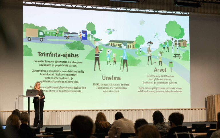 Miia Jylhä Lounais-Suomen Jätehuollosta.